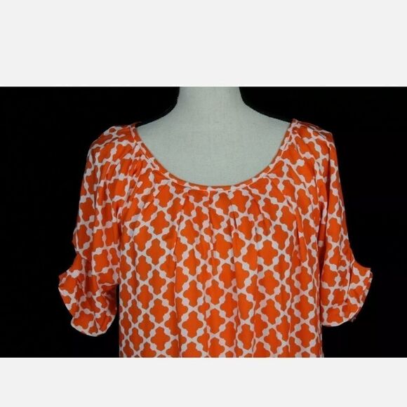 ESCAPADA LIVING S/S JOJO TOP  WHITE TANGERINE MARR - Picture 9 of 9